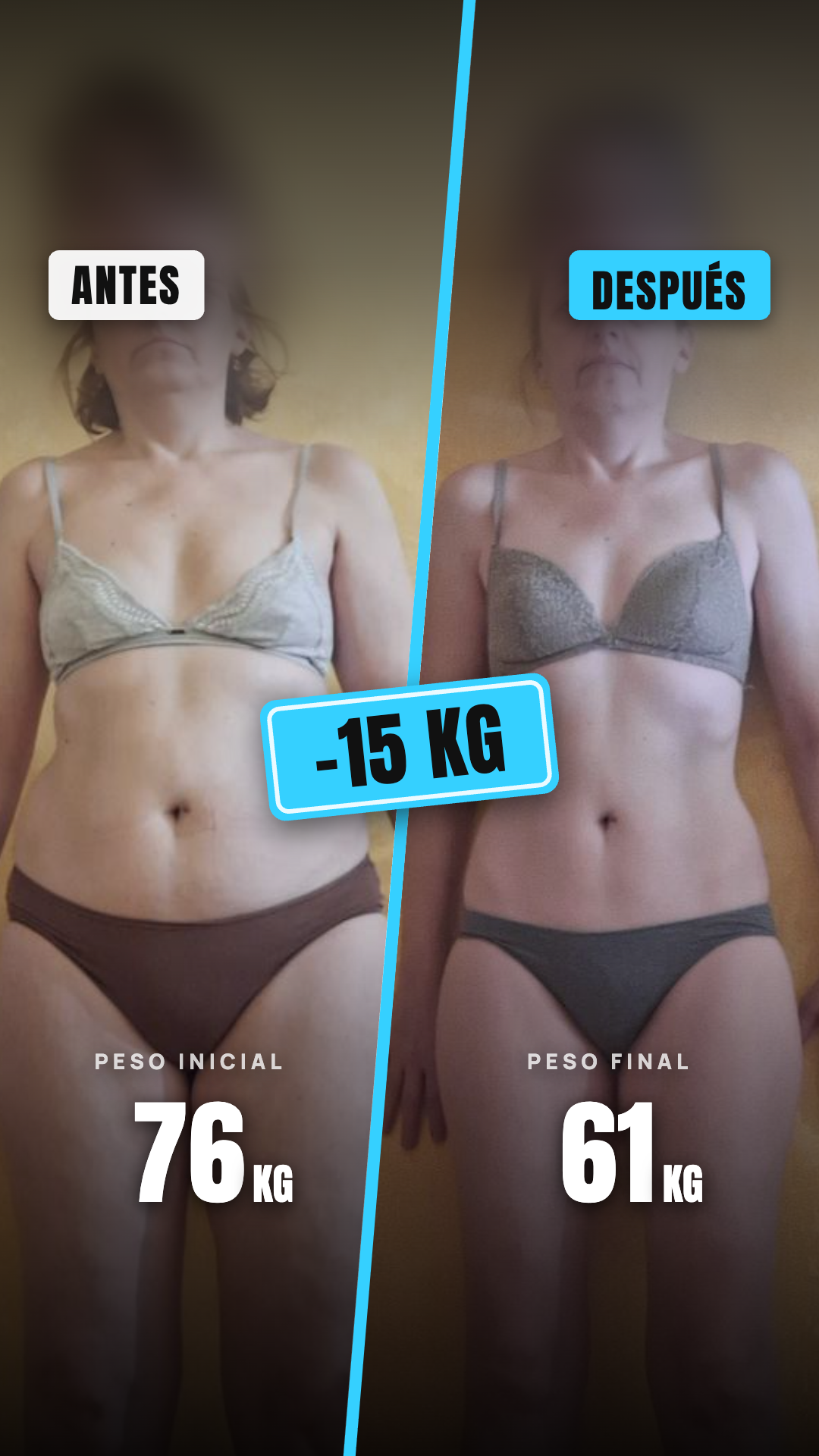 Transformación alumna TMV
