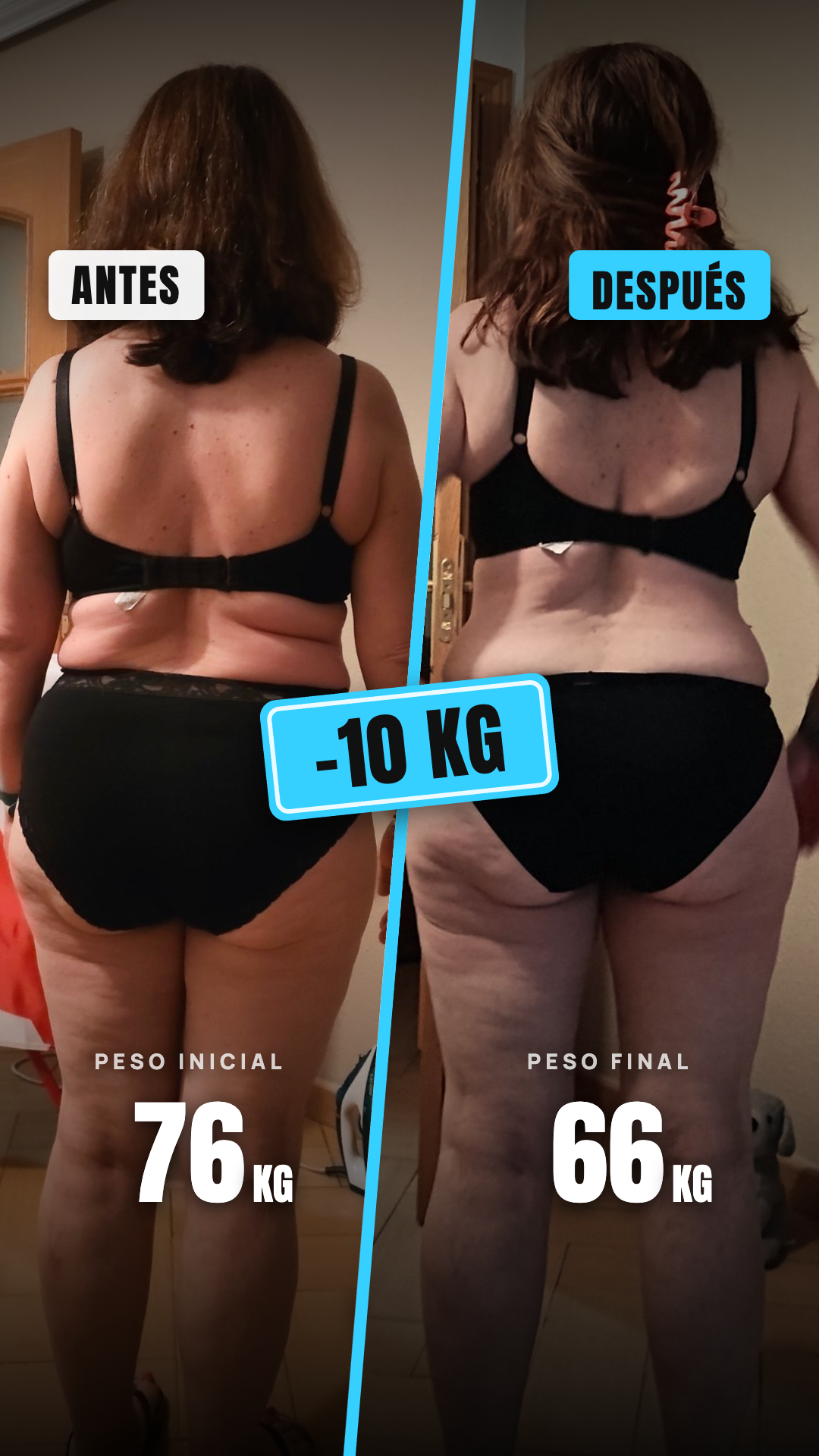Transformación alumna TMV